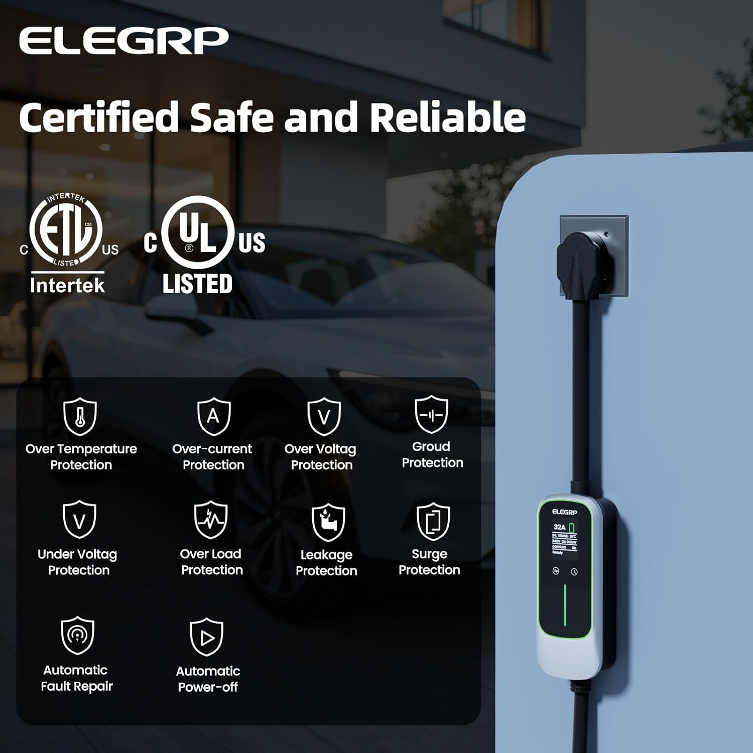ELEGRP 32 Amp Portable Electri - Home Ev Charger 评论和价格