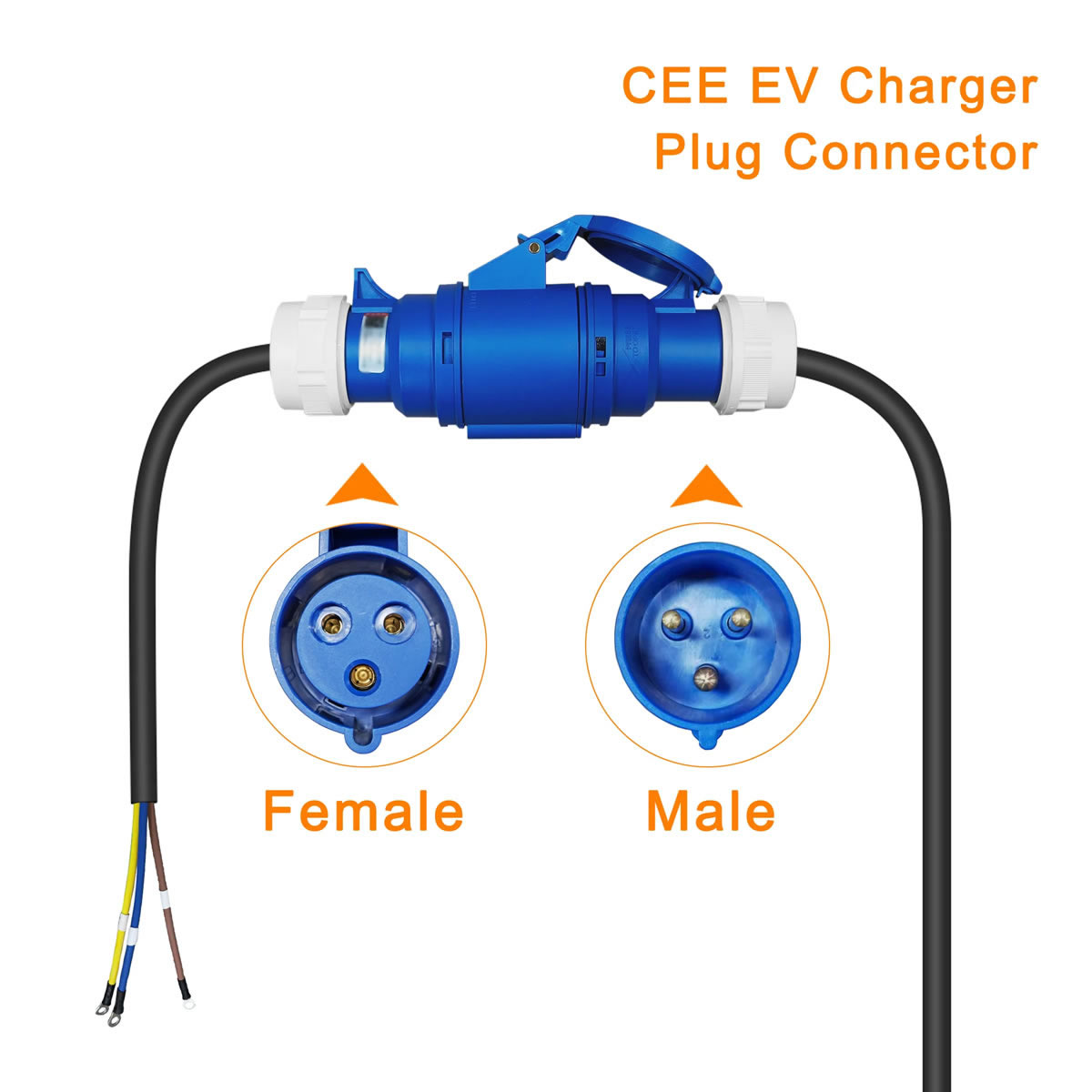 32A Blue CEE Socket to 16A EU  - Ev Charger Adapter 评论和价格