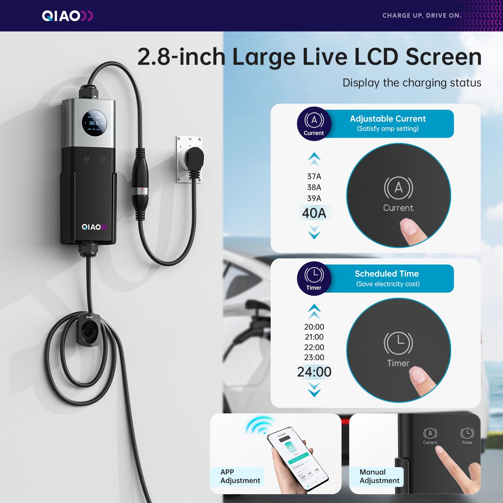 QIAO Level 2 EV Charger SAE J1 - Ev Charger Adapter 评论和价格