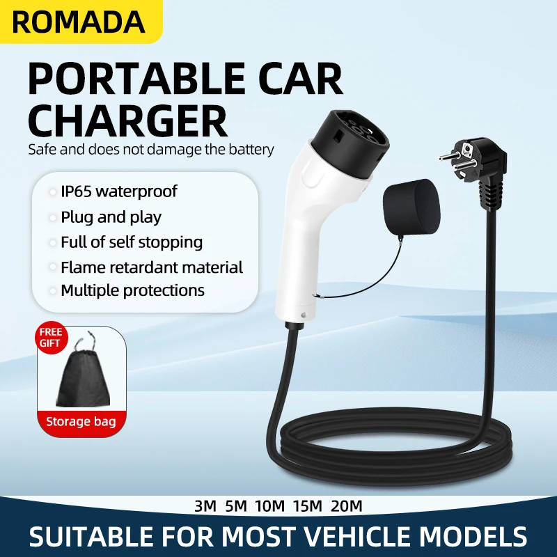 ROMADA 3.5KW 16A EV Portable C - Ev Charger Adapter 评论和价格
